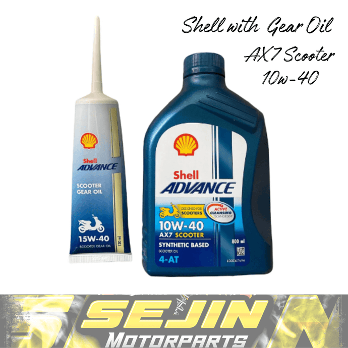 AX7 SCOOTER SHELL ADVANCE 10w40 Synthetic 800ml with GEAR OIL
